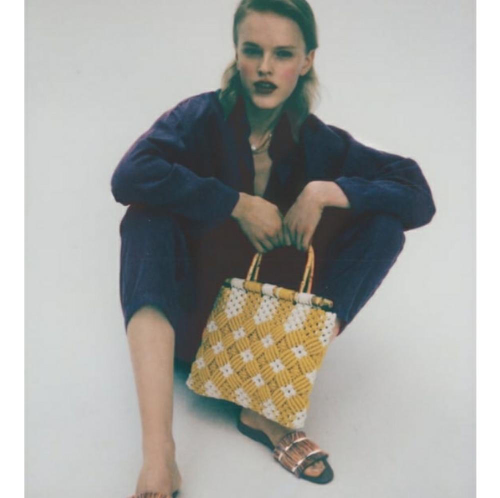 Zara macrame purse